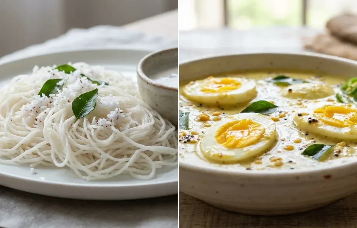 Idiyappam with Egg Sodhi
