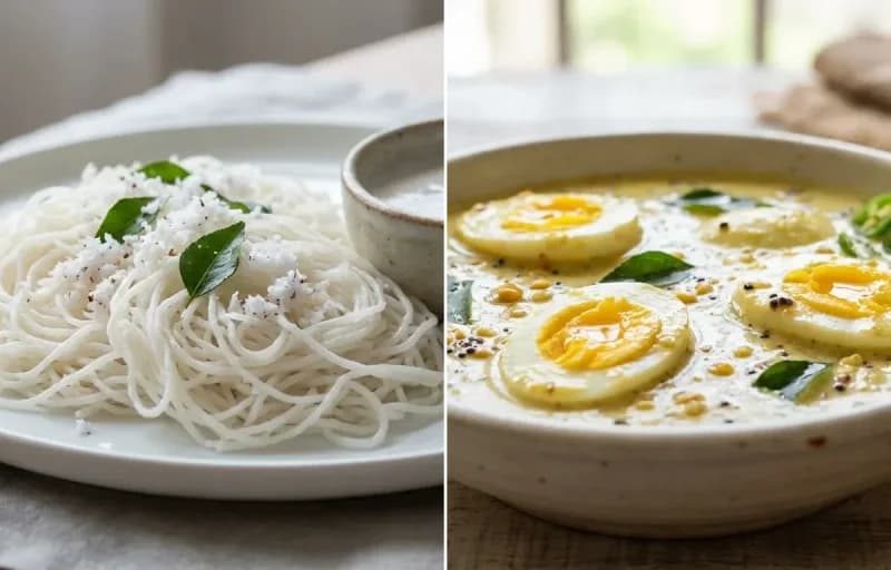 Idiyappam with Egg Sodhi