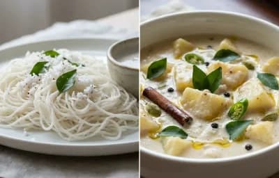 Idiyappam with Kerala Potato Stew