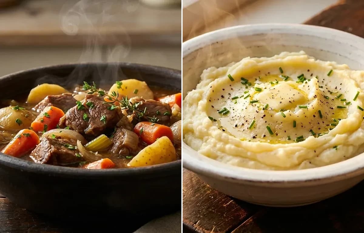 Irish Lamb Stew with Mashed Potatoes