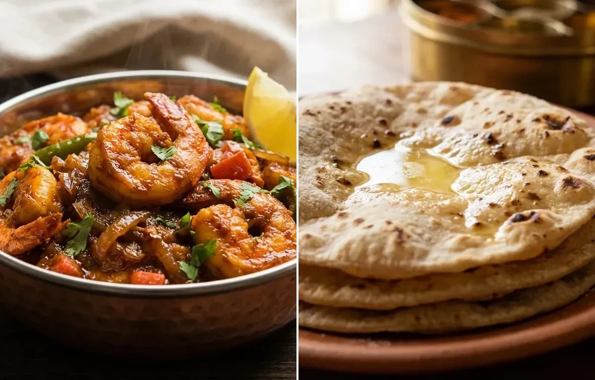 Jhinga Masala with Roti