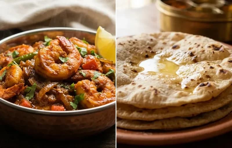 Jhinga Masala with Roti