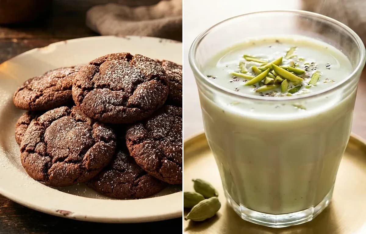 Joe Frogger Cookies with Cardamom Milk