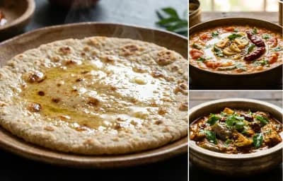 Jonna Rotte with Tomato Pappu and Andhra Vankaya Kura