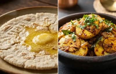 Jowar Bhakri with Egg Fry