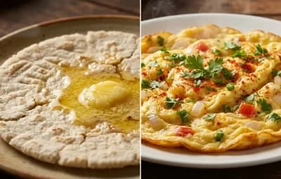 Jowar Bhakri with Masala Omelette