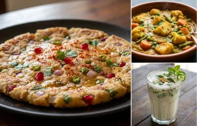 Juar Jo Dodo with Seyal Bhaji and Masala Chaas