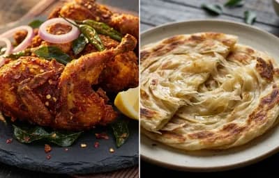 Kaadai Fry with Parotta