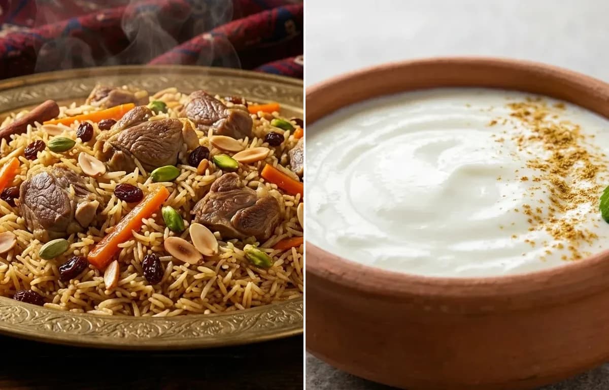 Kabuli Pulao with Dahi