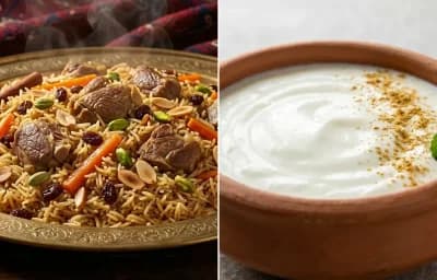 Kabuli Pulao with Dahi