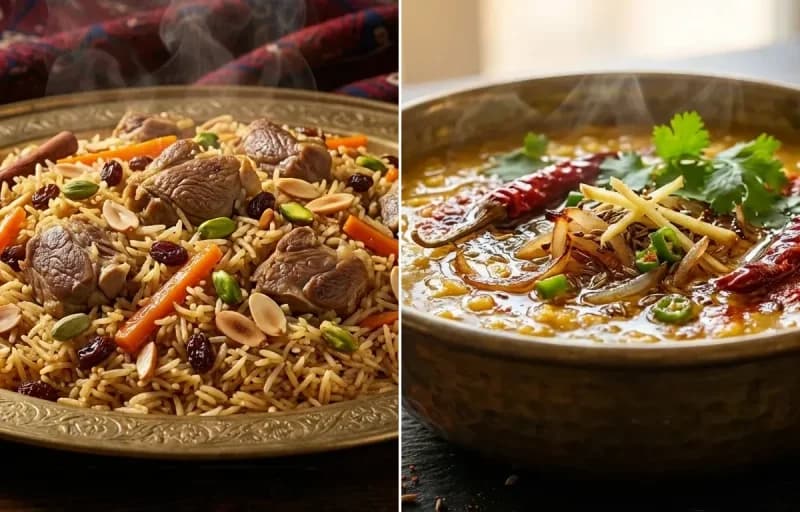 Kabuli Pulao with Dal Tadka