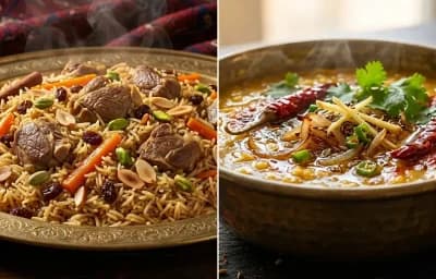 Kabuli Pulao with Dal Tadka