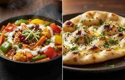 Kadai Vegetable with Naan