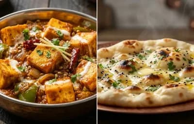 Kadhai Paneer with Butter Naan