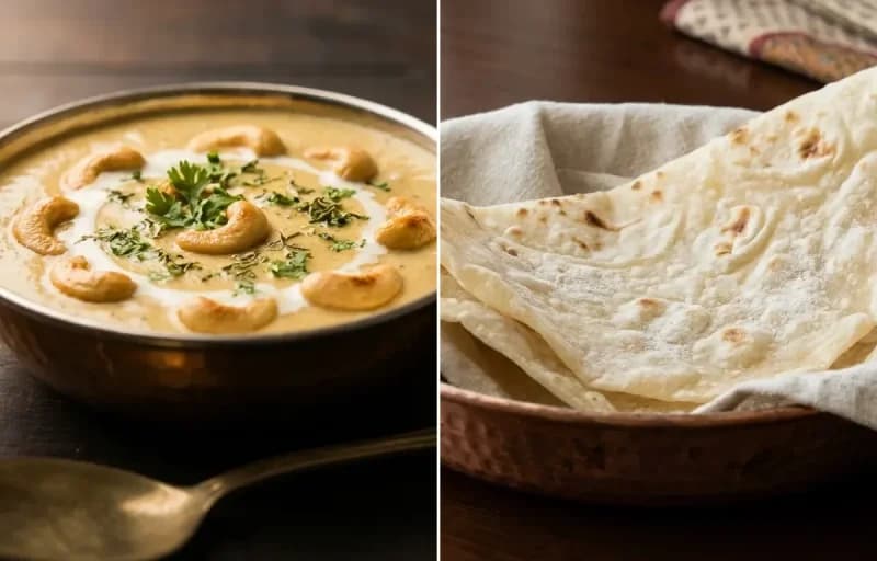 Kaju Korma with Roomali Roti