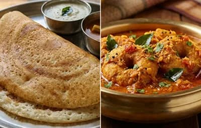 Kal Dosa with Vada Curry