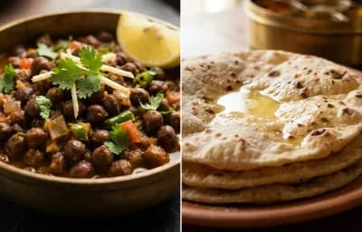 Kala Chana Ghugni with Roti