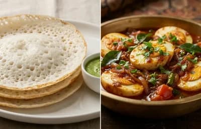 Kallappam with Kerala Egg Roast