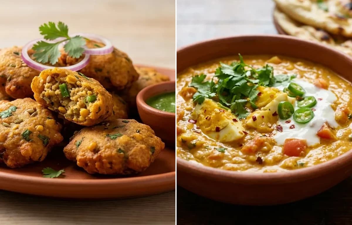 Kalmi Vada with Egg Dip