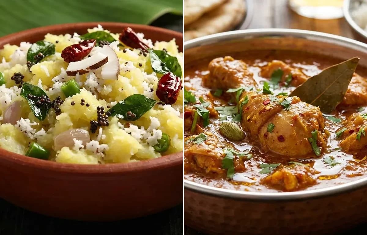 Kappa Puzhukku with Chicken Curry