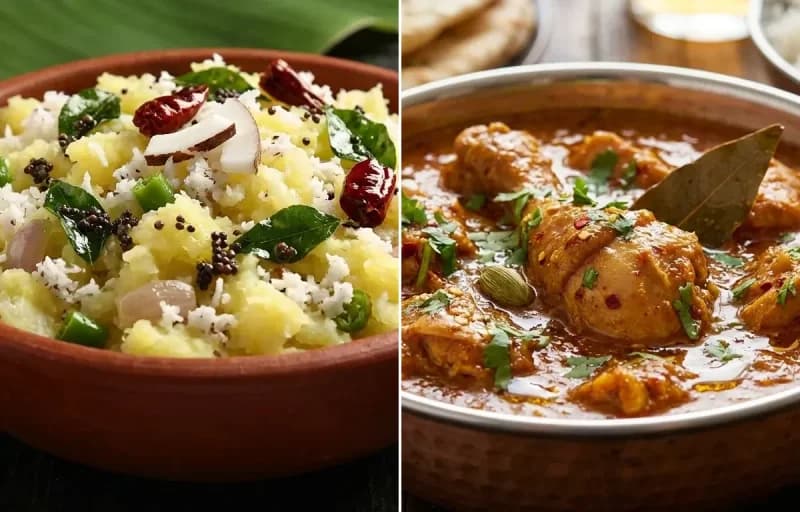 Kappa Puzhukku with Chicken Curry