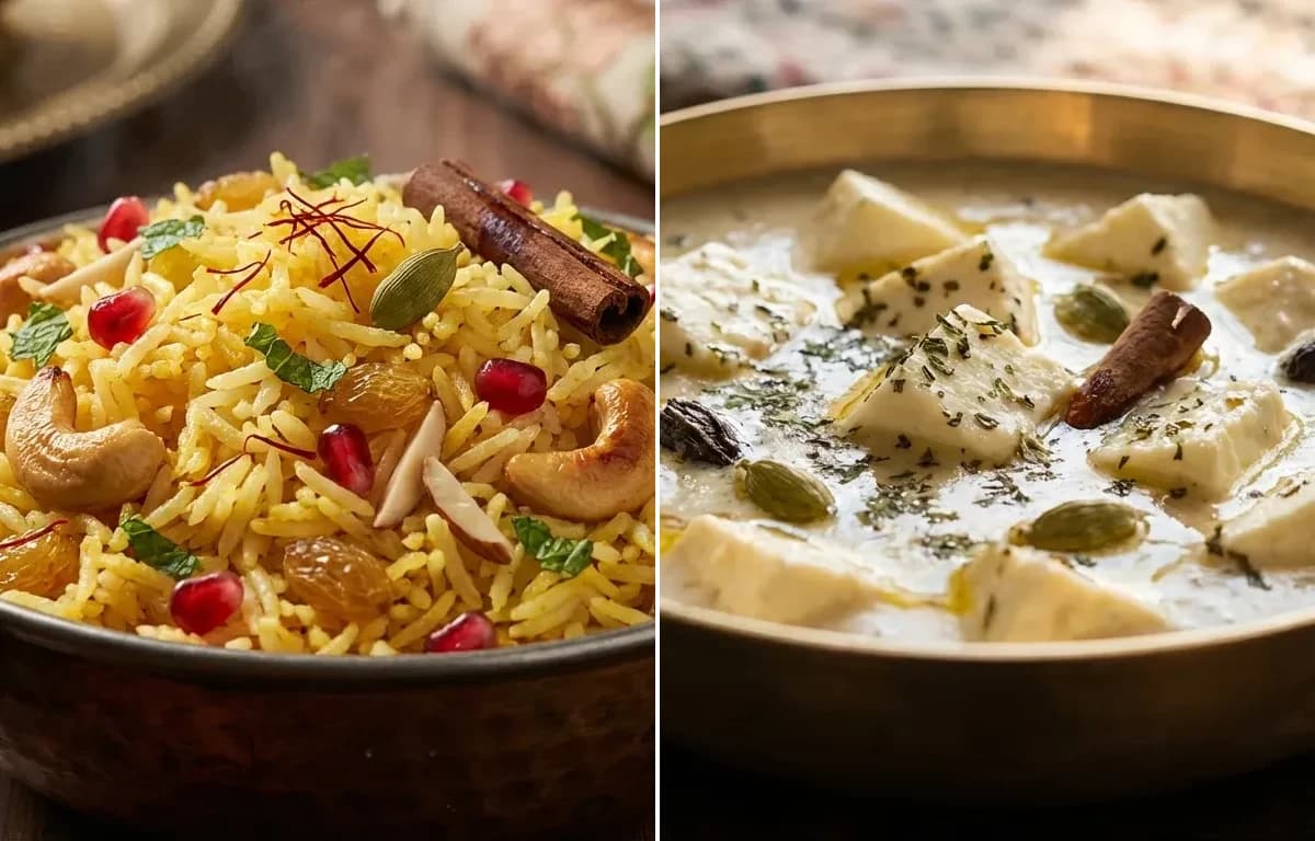 Kashmiri Pulao with Chaman Qaliya