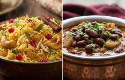 Kashmiri Pulao with Rajma Gogji