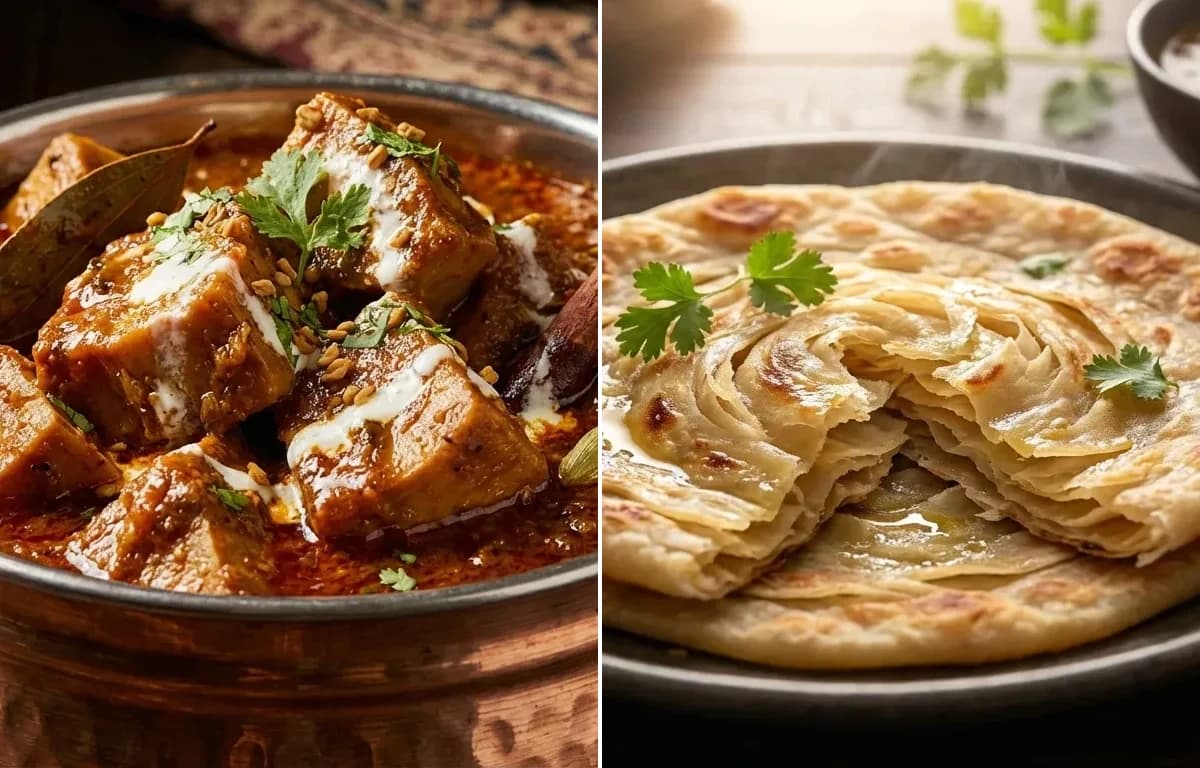 Kathal Musallam with Ulte Tawa Paratha