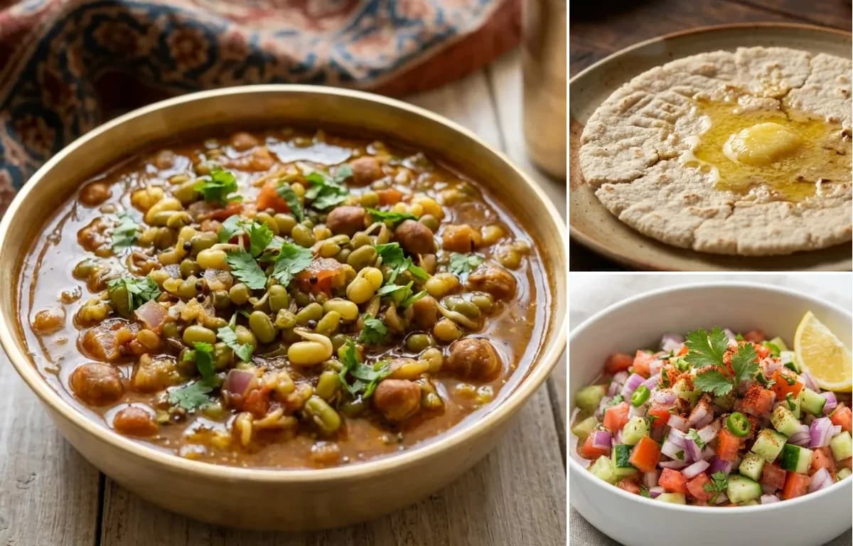 Kathol nu Shaak, Jowar Bhakri and Kachumber Salad
