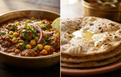 Keema Ghugni with Roti