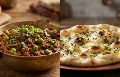 Keema Matar with Butter Naan