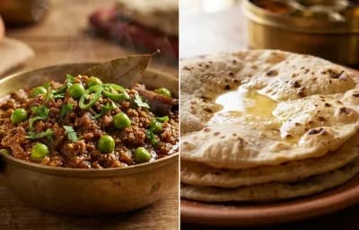 Keema Matar with Roti