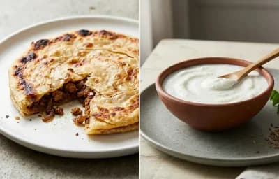 Keema Paratha + Curd