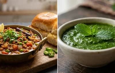 Keema Pav with Mint Chutney