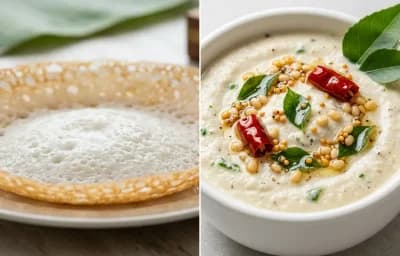 Kerala Appam with Coconut Chutney