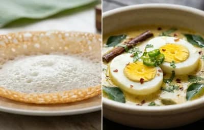 Kerala Appam with Kerala Egg Mappas