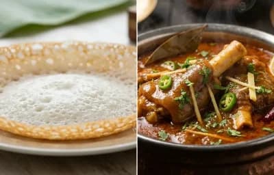 Kerala Appam with Mutton Paya