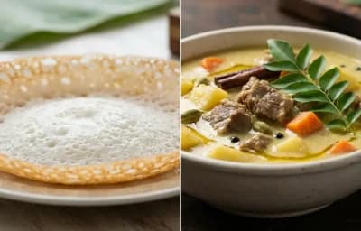 Kerala Appam with Mutton Stew