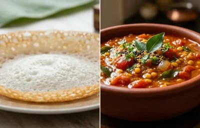 Kerala Appam with Tomato Gojju
