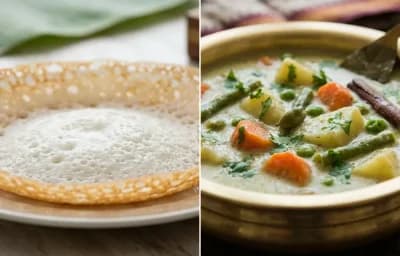 Kerala Appam with Vegetable Kurma