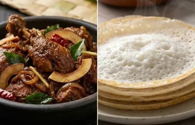 Kerala Duck Roast with Vellayappam
