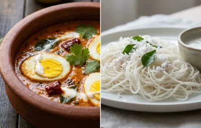 Kerala Egg Curry with Idiyappam