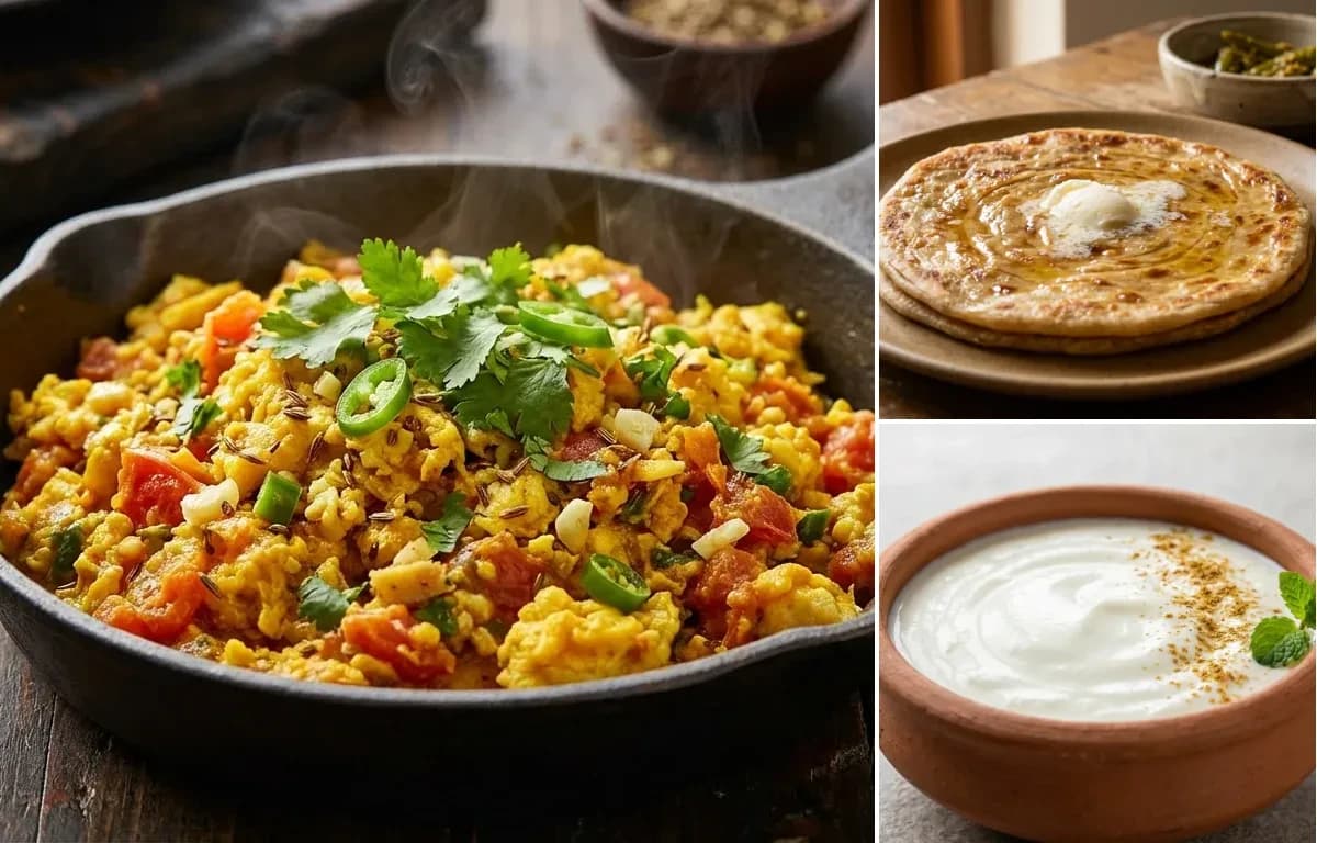 Khagina, Paratha and Dahi