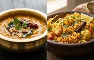 Khatti Dal with Vegetable Tahari
