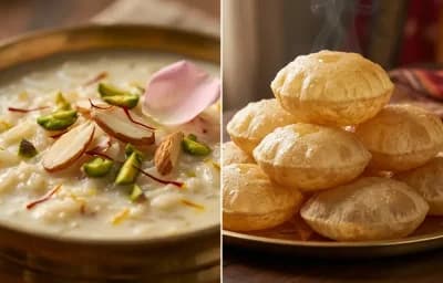 Kheer with Poori