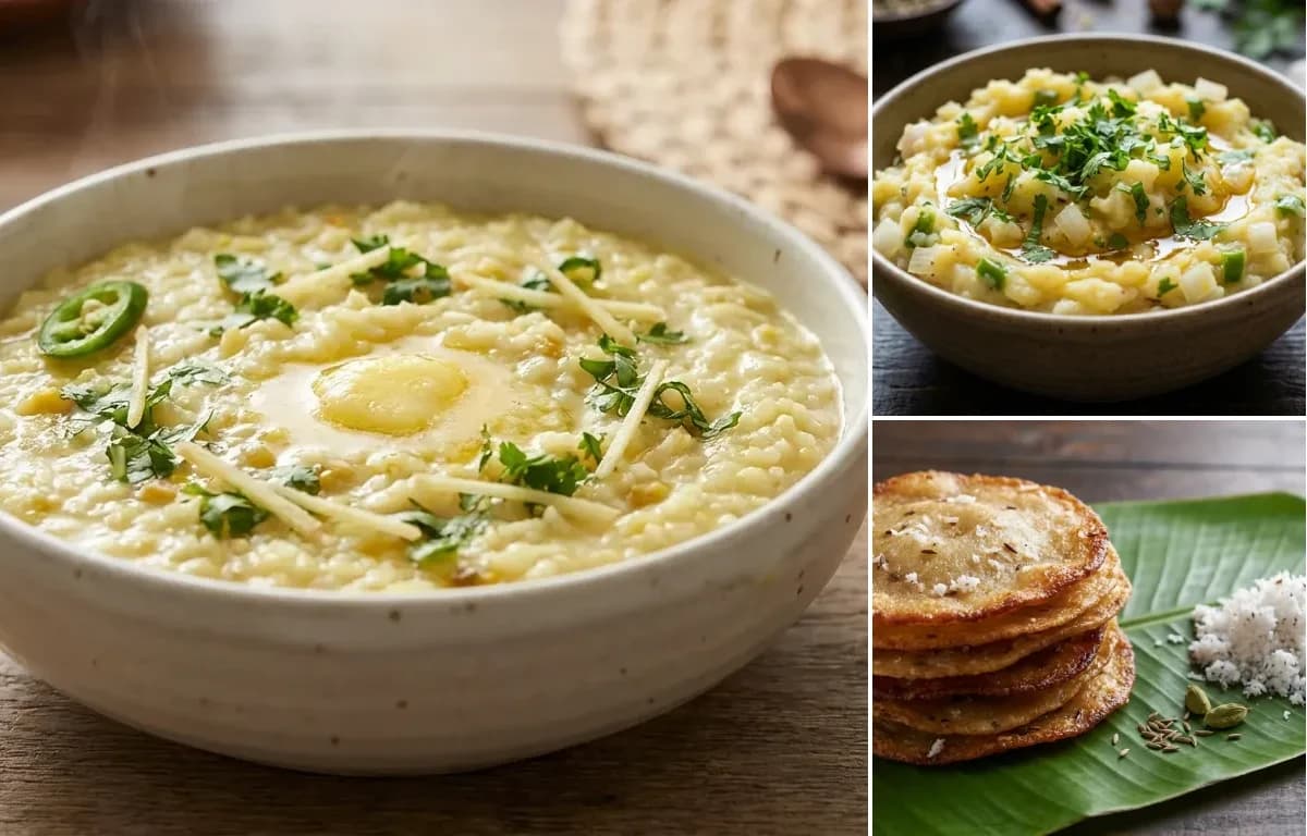 Khichdi, Aloo Bharta and Pampada