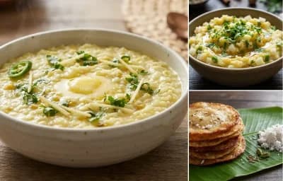 Khichdi with Aloo Bharta and Pampada