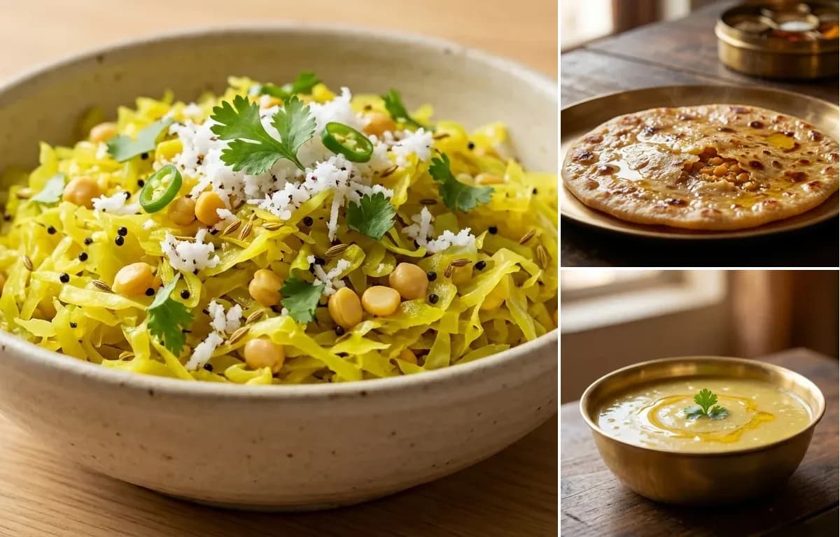 Kobichi Bhaji, Puran Poli and Varan