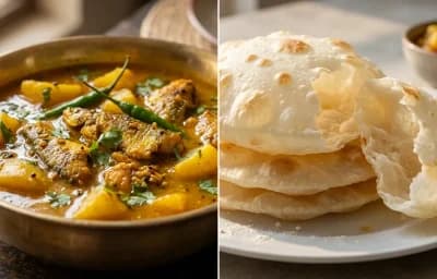 Koni Torkari with Bengali Luchi