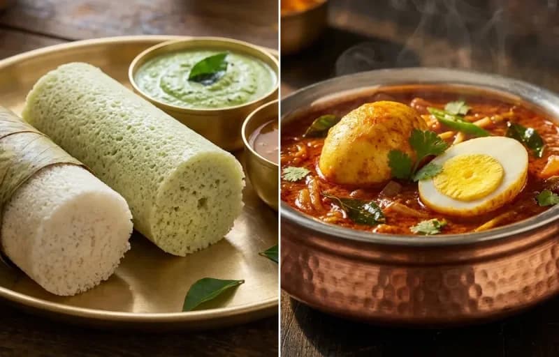 Kotte Kadubu with Egg Masala
